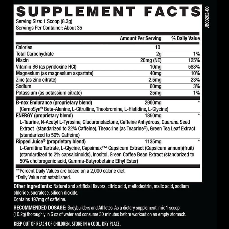 Betancourt Nutrition B-Nox Ripped - Image 4