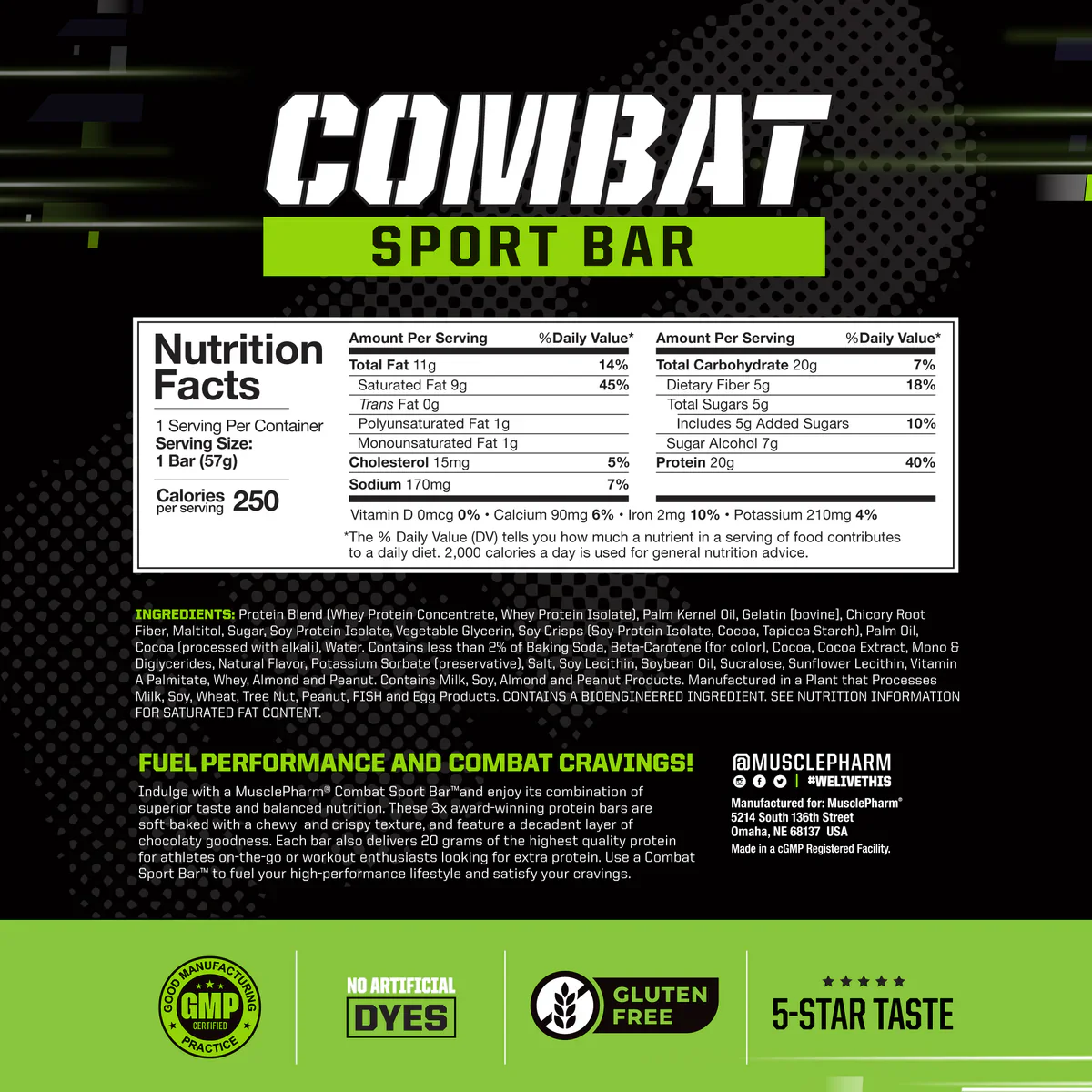 MusclePharm Combat Sports Bar - Image 2