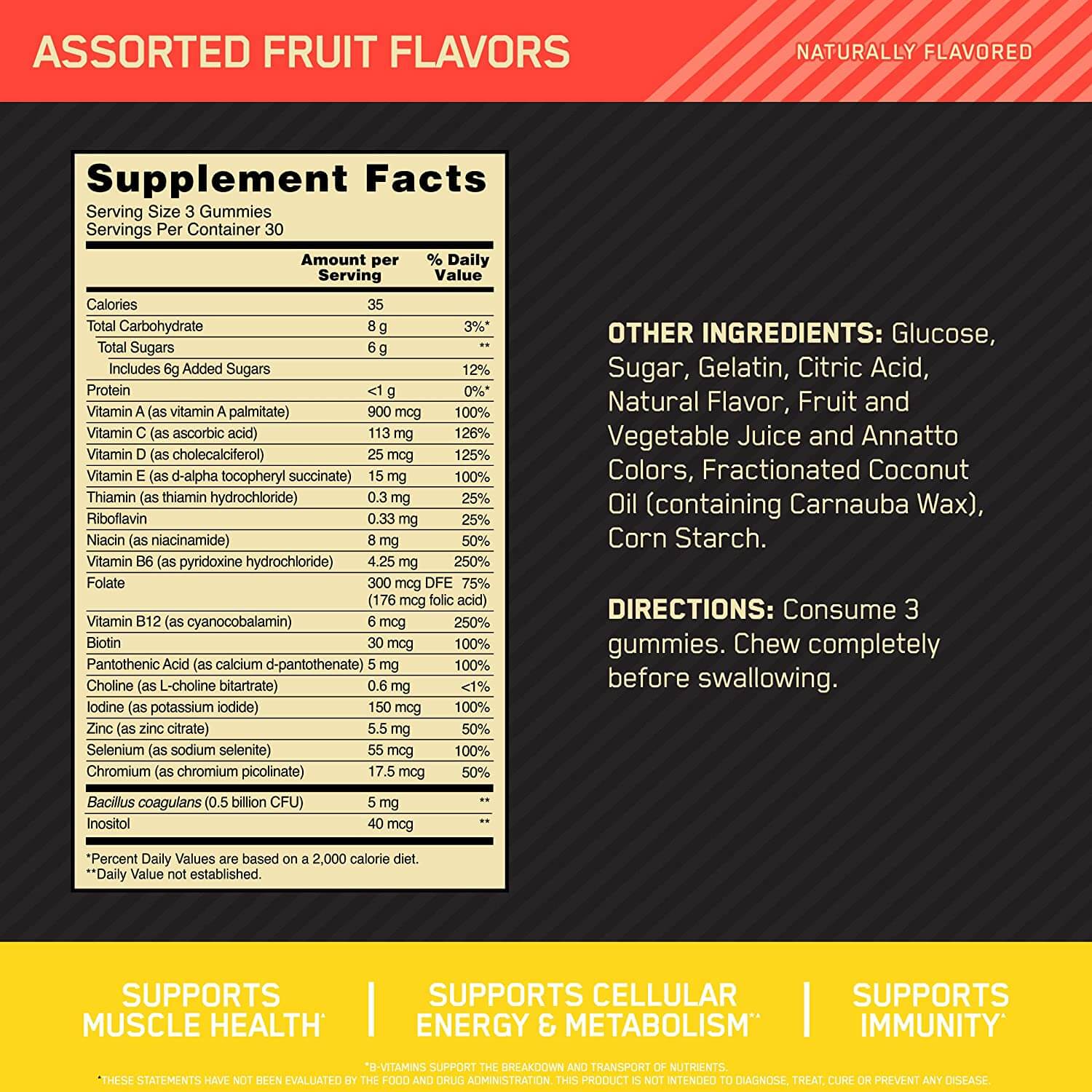Optimum Nutrition Opti-Men Multi & Probiotic Gummies - Image 2